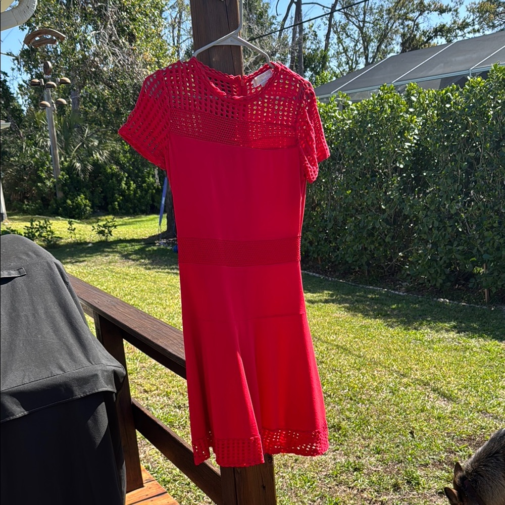 Vibrant Red Michael by Michael Kors dress.